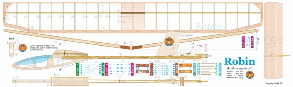  Robin kluzák kategorie A3
